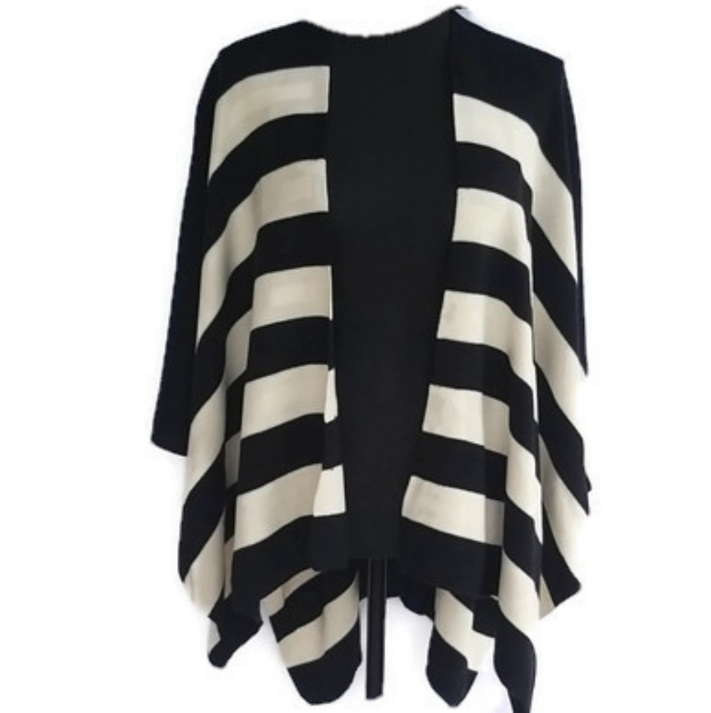 Loft Oversized Women's Striped Poncho Size XS